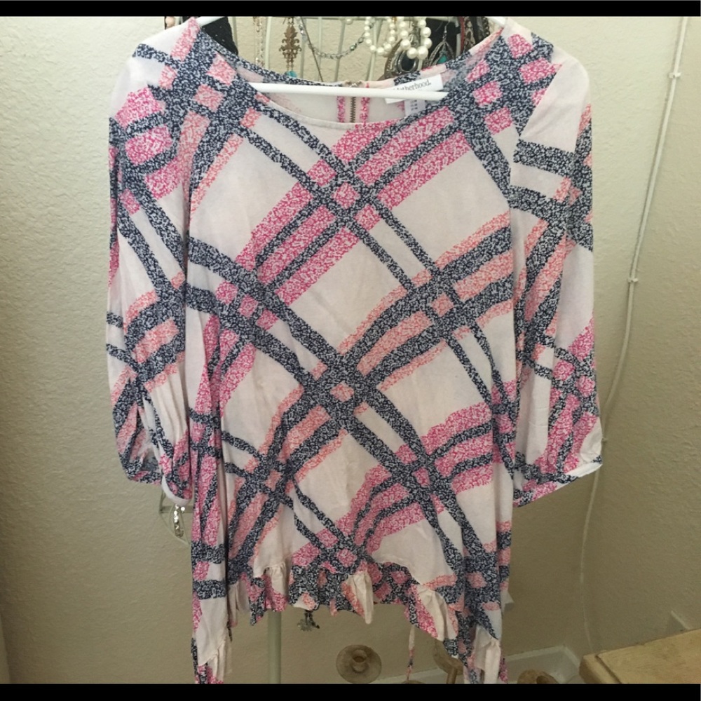 Motherhood Maternity Print Wrap Blouse